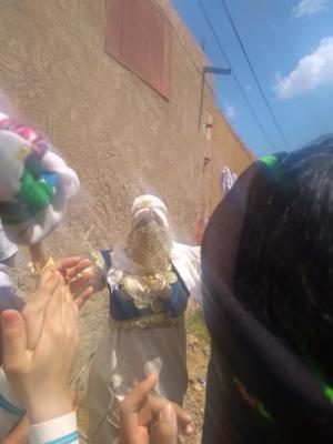 Dancing bride in traditional clothes of Algerian origin